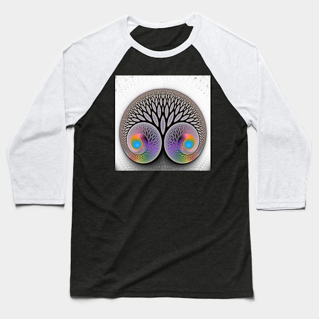 fantasy winter tree design Baseball T-Shirt by mister-john